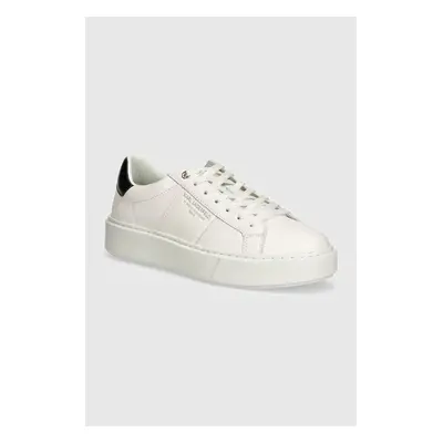 Kožené sneakers boty Karl Lagerfeld MAXI KUP bílá barva, KL52221