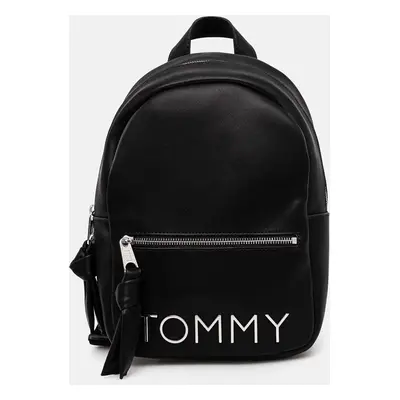 Batoh Tommy Jeans dámský, černá barva, malý, hladký, AW0AW16261