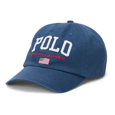 Dětská bavlněná kšiltovka Polo Ralph Lauren tmavomodrá barva, s aplikací, 323940810001