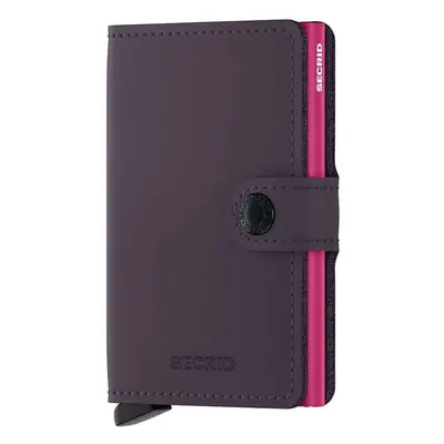 Kožená peněženka Secrid Miniwallet Matte Dark Purple-Fuchsia fialová barva