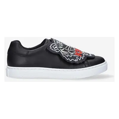 Dětské kožené sneakers boty Kenzo Kids K59039 černá barva