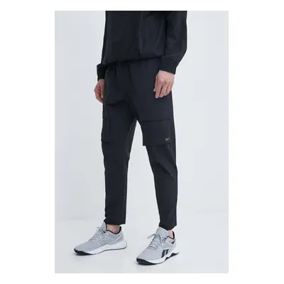 Kalhoty Reebok Active Collective pánské, černá barva, ve střihu cargo, 100075607