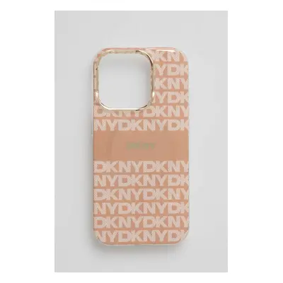 Obal na telefon Dkny iPhone 15 Pro 6.1 oranžová barva, DKHMP15LHRHSEP