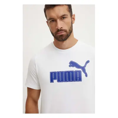 Tričko Puma bílá barva, s potiskem, 681861