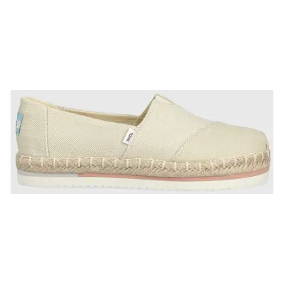 Espadrilky Toms Alpargata Platform Rope béžová barva