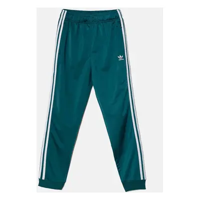 Dětské tepláky adidas Originals SST TRACK PANTS zelená barva, s aplikací, IY7463