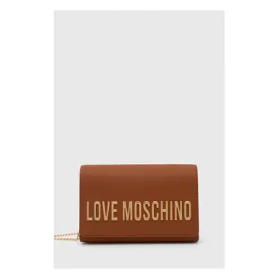 Kabelka Love Moschino hnědá barva, JC4103PP1LKD0000