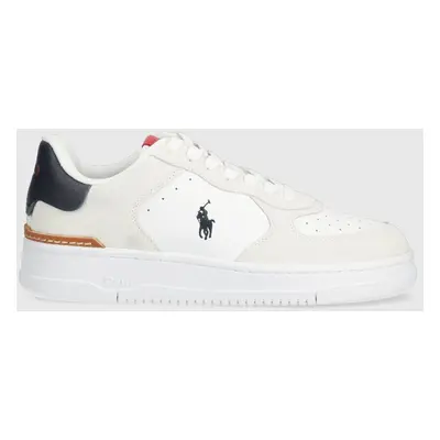 Kožené sneakers boty Polo Ralph Lauren Masters Crt bílá barva, 809891794001