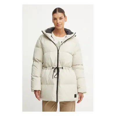 Péřová bunda Jack Wolfskin Kirschallee dámská, šedá barva, zimní, A60213