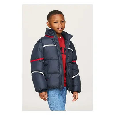 Dětská bunda Tommy Hilfiger tmavomodrá barva, KS0KS00593