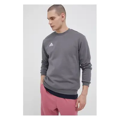 Mikina adidas Performance pánská, šedá barva, hladká, H57479