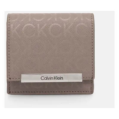 Peněženka Calvin Klein šedá barva, K60K612443