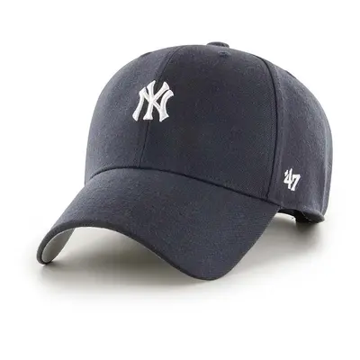 Kšiltovka 47 brand MLB New York Yankees tmavomodrá barva, s aplikací, B-BRMPS17WBP-NYA