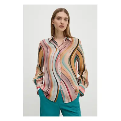 Košile s příměsí hedvábí PS Paul Smith regular, s klasickým límcem, W2R.335B.N31190