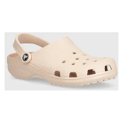 Pantofle Crocs Classic dámské, béžová barva, 10001