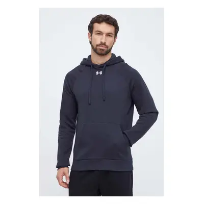 Mikina Under Armour pánská, černá barva, s kapucí, hladká, 1379757