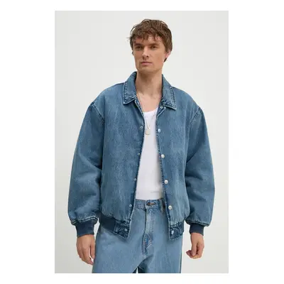 Džínová bunda Levi's pánská, modrá barva, přechodná, oversize, A8561