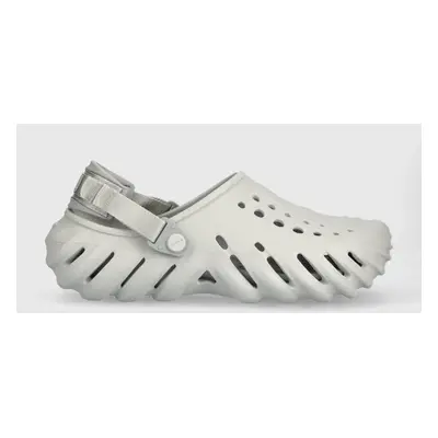 Pantofle Crocs Echo Clog šedá barva, 207937