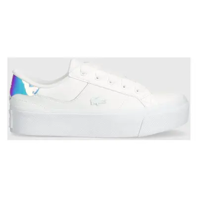 Sneakers boty Lacoste Ziane Platform Leather bílá barva, 47CFA0004