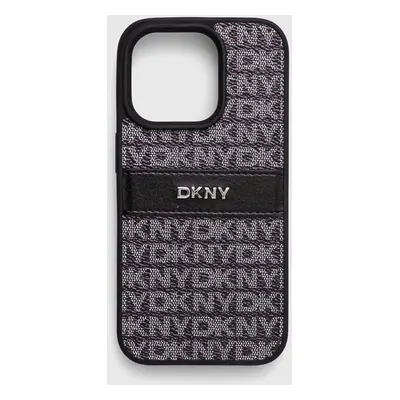 Obal na telefon Dkny iPhone 15 Pro 6.1 černá barva, DKHCP15LPRTHSLK