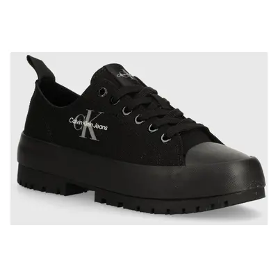 Tenisky Calvin Klein Jeans LUGGED HYBRID LACEUP ML MTR dámské, černá barva, YW0YW01505