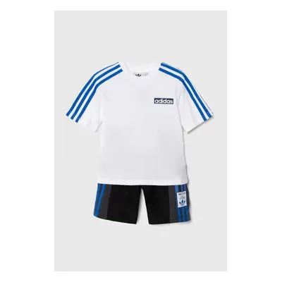 Dětská souprava adidas Originals SHORT TEE SET bílá barva, IW3588