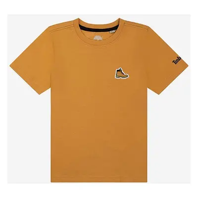 Dětské bavlněné tričko Timberland Short Sleeves Tee-shirt oranžová barva