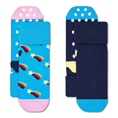 Dětské ponožky Happy Socks Kids Antislip 2-Pack Shooting Star Socks 2-pack modrá barva, P001481