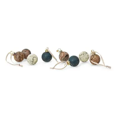 Sada vánočních ozdob ferm LIVING Marble Baubles S 8-pack