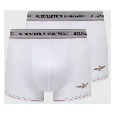 Boxerky Aeronautica Militare 2-pack pánské, bílá barva, AM1UBX004