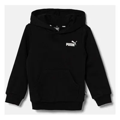 Dětská mikina Puma ESS Small Logo Hoodie FL B černá barva, s kapucí, s potiskem