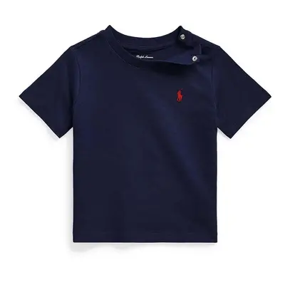 Bavlněné dětské tričko Polo Ralph Lauren tmavomodrá barva, 320832904035