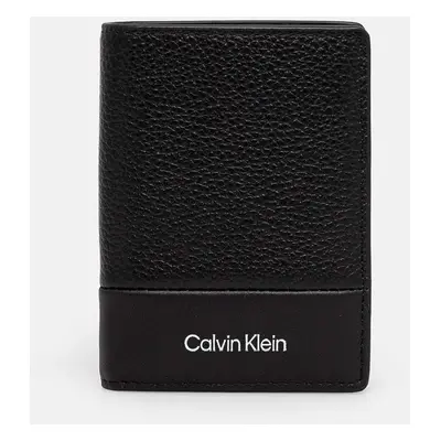 Kožená peněženka Calvin Klein černá barva, K50K512303