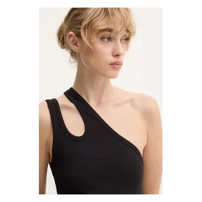 Top Remain Jersey One-Shoulder Top černá barva, 502223100