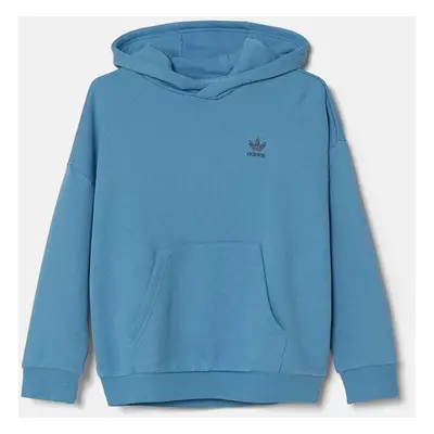 Dětská bavlněná mikina adidas Originals HOODIE s kapucí, s aplikací, IX7618