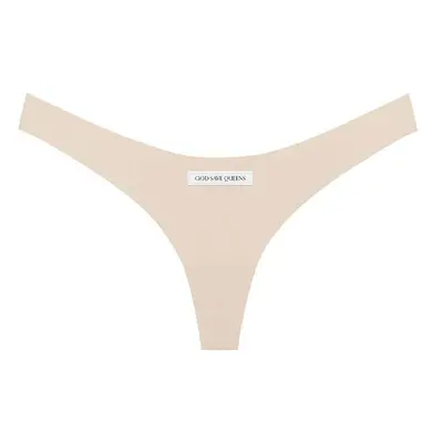 Tanga GOD SAVE QUEENS SECOND SKIN THONG béžová barva, GSQ-135-124