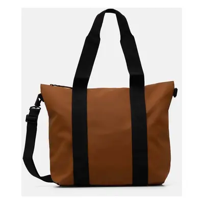 Taška Rains Tote Bag Mini W3 hnědá barva, 14160-63