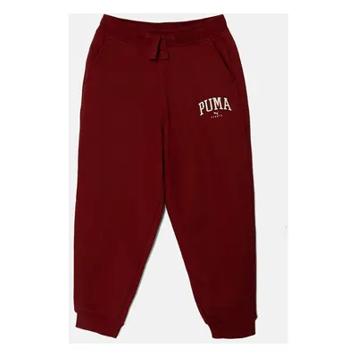 Dětské tepláky Puma SQUAD Sweatpants vínová barva, s potiskem, 681781