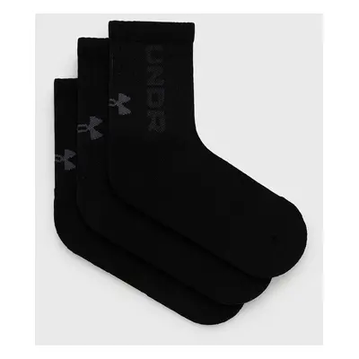 Ponožky Under Armour 3-pack černá barva, 1373084