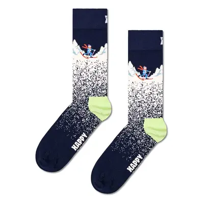 Ponožky Happy Socks Snowy Night Sock tmavomodrá barva, P001510