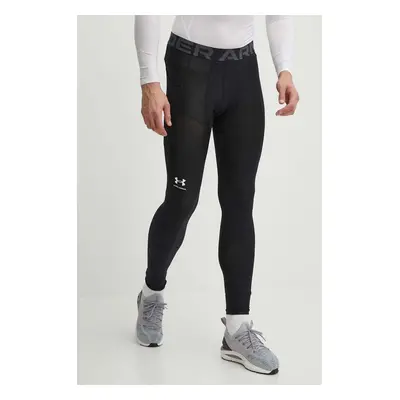 Tréninkové legíny Under Armour pánské, černá barva, hladké, 1361586