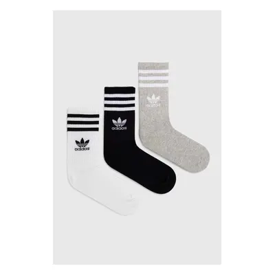 Ponožky adidas Originals 3-pack bílá barva, IL5023