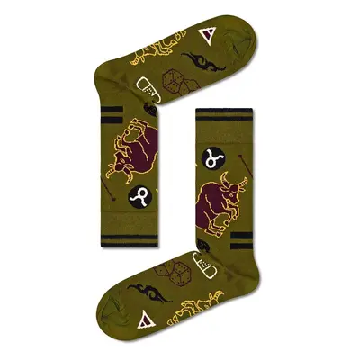 Ponožky Happy Socks Zodiac Taurus zelená barva