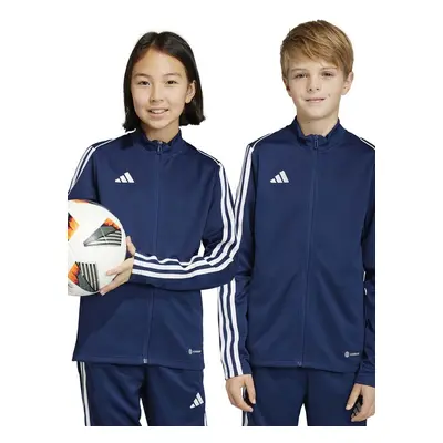 Dětská mikina adidas Performance TIRO23L TR JKTY tmavomodrá barva, vzorovaná