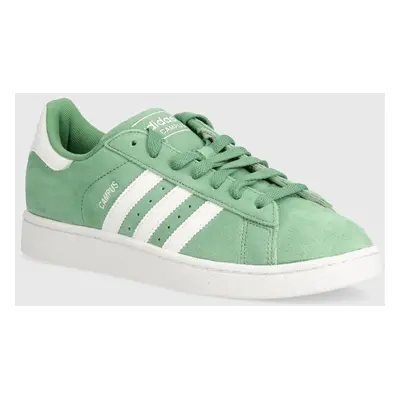 Semišové sneakers boty adidas Originals Campus 2 zelená barva, IE9069