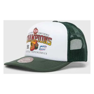 Kšiltovka Mitchell&Ness Seattle Supersonics bílá barva, s potiskem, HHSS7498-SSUYYPPPWHIT