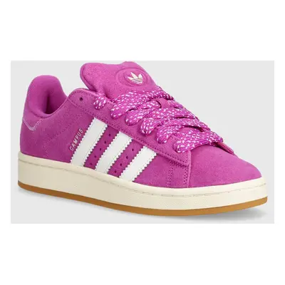 Semišové sneakers boty adidas Originals Campus 00s fialová barva, IF9616