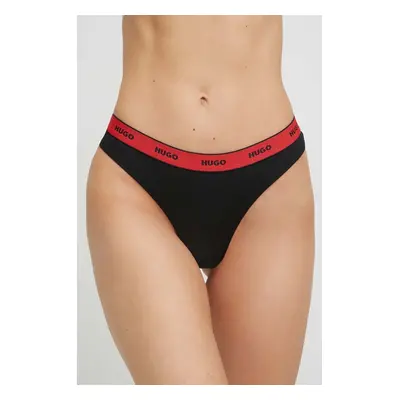 Tanga HUGO 3-pack černá barva, 50480150