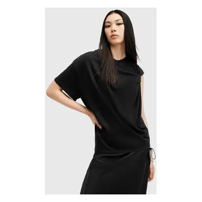 Bavlněné tričko AllSaints ONYX TWIST černá barva, W193JB