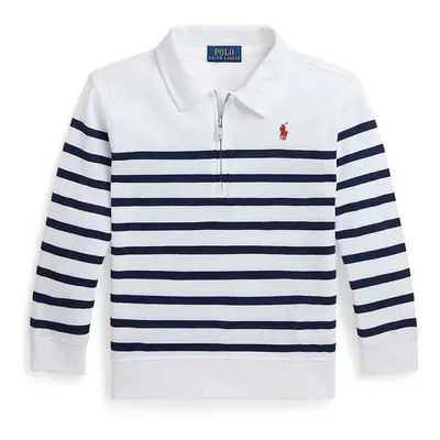 Dětská bavlněná mikina Polo Ralph Lauren bílá barva, vzorovaná, 322942104001